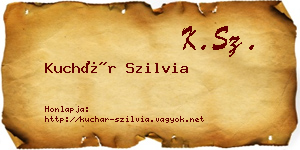 Kuchár Szilvia névjegykártya